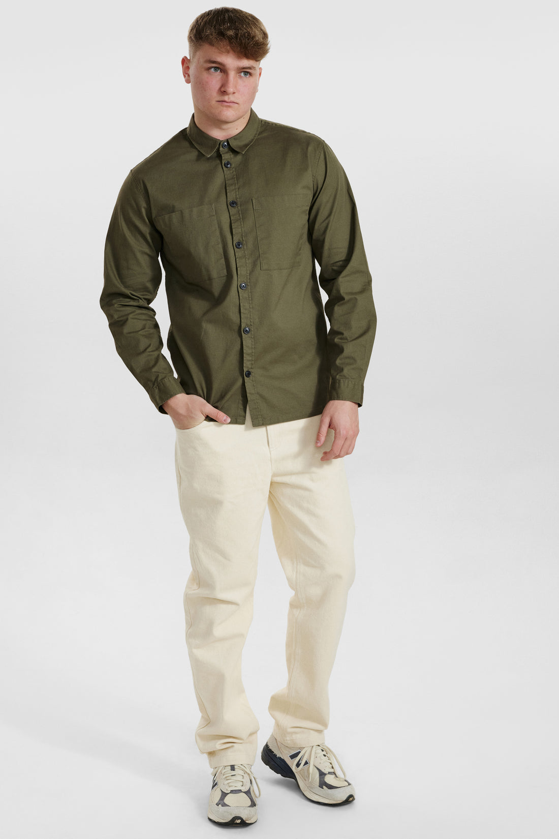 DXNMXRK. DX-Elwin Overshirt Deep Lichen Green
