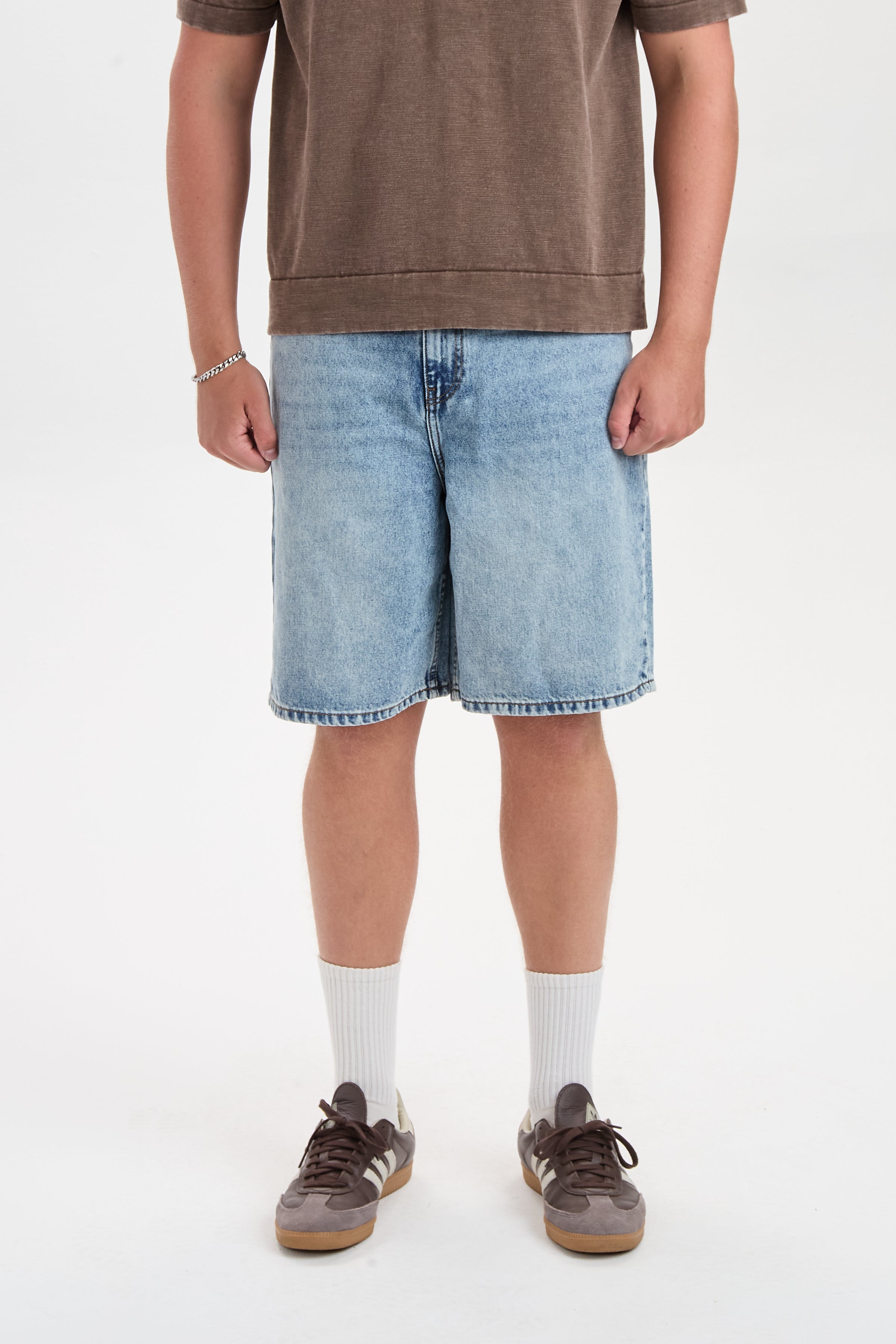DXHektor Relaxed Fit Denim Shorts Blue