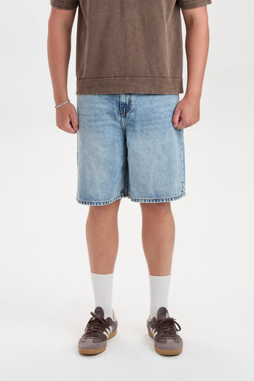 DXHektor Relaxed Fit Denim Shorts Blue